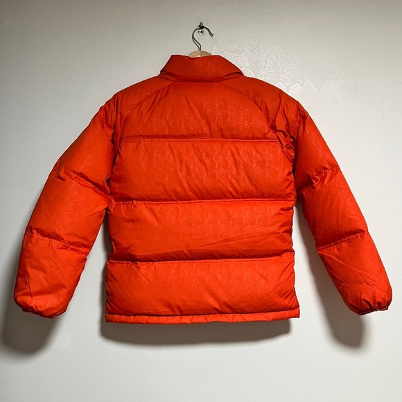 Adidas Orange Puffer Jacket Men’s Medium Retro Winter - Picture 8 of 10